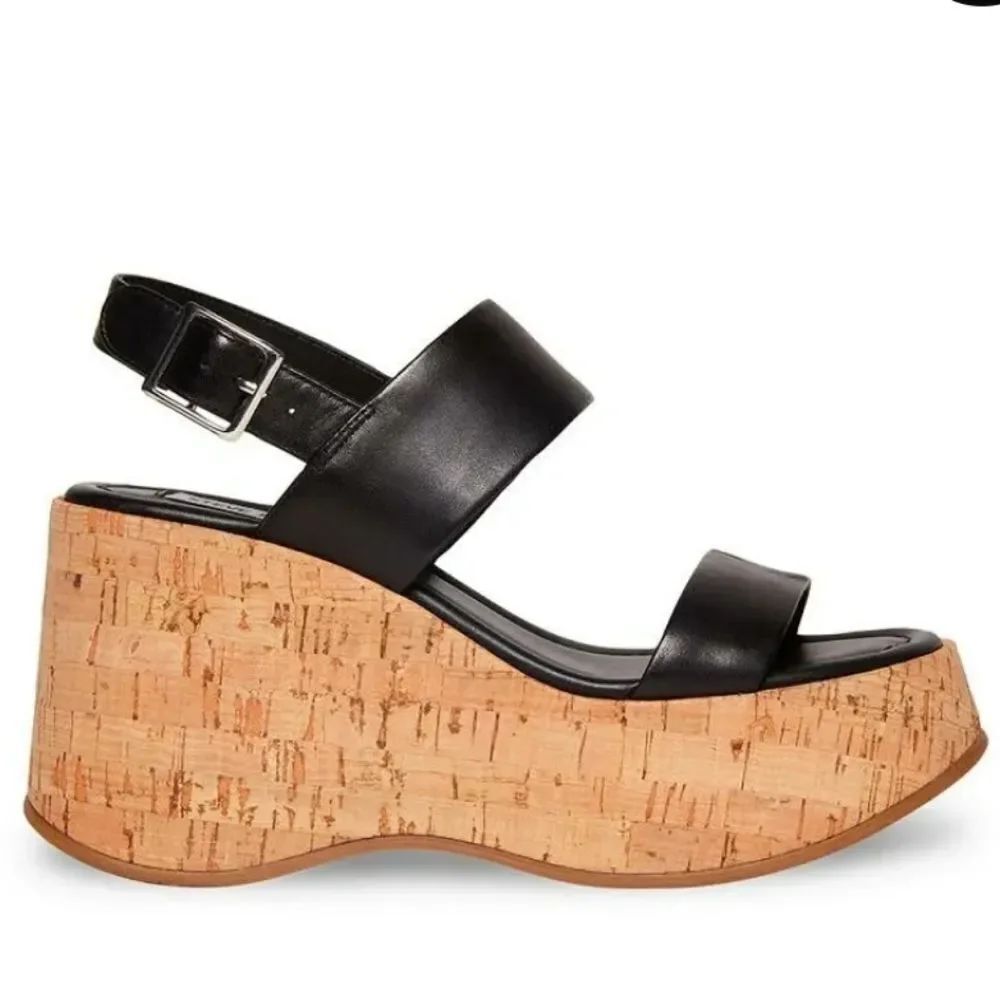 BRAND NEW WILD DIVA LOUNGS DOUBLE STRAP WEDGE SANDAL